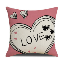 Housses de coussin pour la Saint-Valentin, Décorations de Saint-Valentin, Housses de coussin rouges 45x45 cm, Décoration pour canapé, chambre,