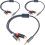 Adaptador Y estéreo de 3,5 mm para RCA duplo banhado a ouro, 30 cm (11,8 polegadas) 1