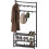 Fritstående metalgarderobe med hylde, sort 1 stk. 1