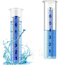 Rain Gauge Replacement Tube, 2 Plastic Accurate Rain Gauges Outdoors 7" Capacity Rain Gauge Tube Replacement for Yard & Garden