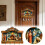 Porte-clés mural rustique en bois 11,8 x 9,8 pouces 1