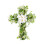 Guirlanda artificial de Páscoa em forma de cruz, com lírios brancos, 40 cm (16 polegadas), decoração religiosa de parede e presente – ideal 1