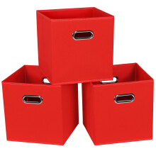 Cubes de rangement 28 x 28 x 28 cm, paniers pliables en tissu avec poignées, organisateurs polyvalents pour placard, étagère, chambre, maison, lot