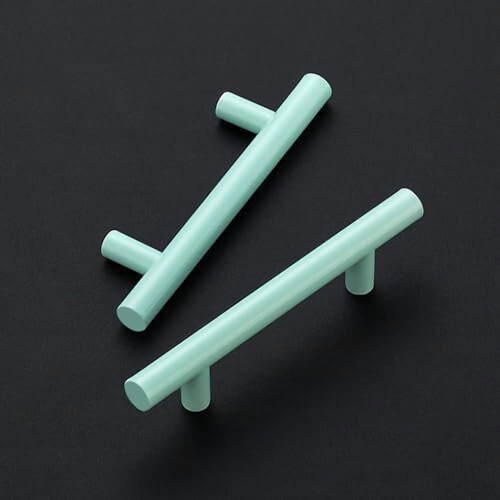 Cabinet Pulls Green Stainless Steel 5 Inch 24 Pack
