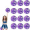 12 stuks metallic cheerpompons van 25 cm met elastische handvatten 1