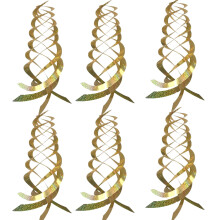 HauiWeiLyai 16" Silver Spiral Bird Reflectors, 6Pcs Hanging Mylar Wind Spinners – Compatible with outdoor use, deters birds & animals for patio,