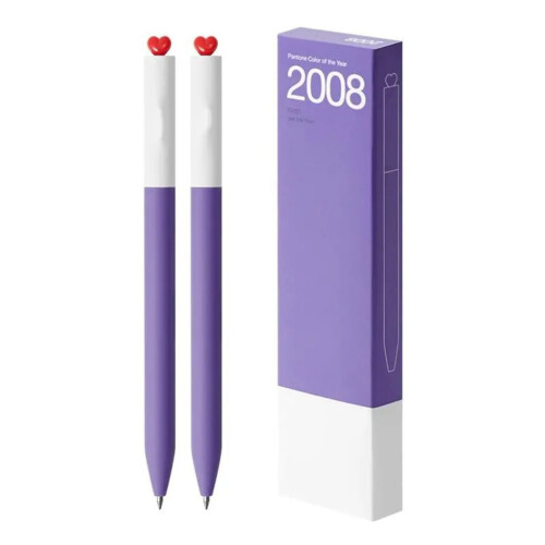 2 τεμάχια ουδέτερο στυλό First Love Heart Gel Ink Pen Αισθητικό περιστροφικό στυλό Στυλό