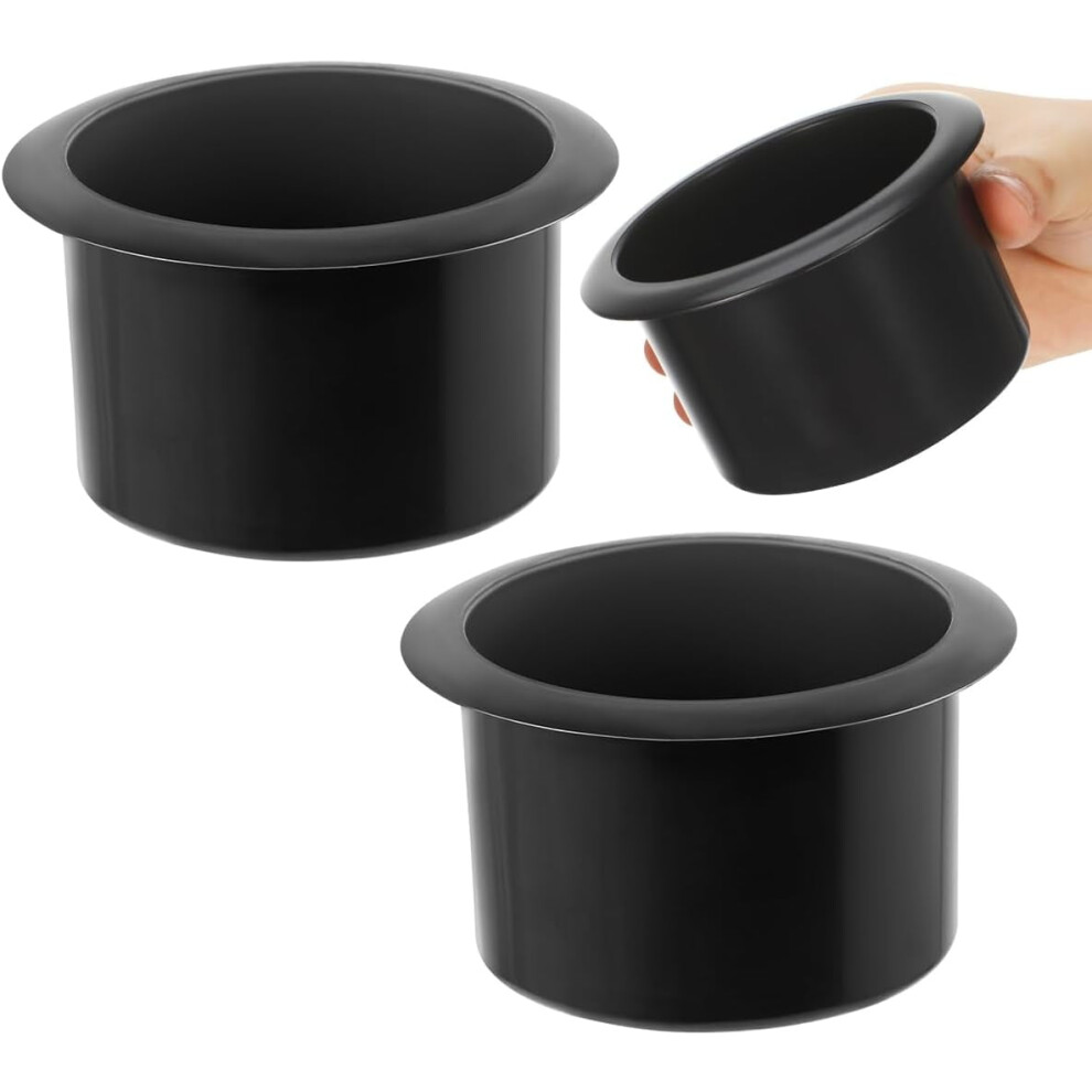 Cup Holder Insert 2Pcs Sofa Cup Holder, 3.3 Inch Plastic Drop In Beverage Drink Can Holder For Boat, Yacht, Couch, Cinema Sofa, Cars Rv Camper Black 9071309062052