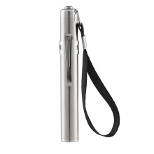 Steel Led Medical Flashlight Engraved Logo Aaa Battery Doctor Nurse Morning Pupil Pen White Light