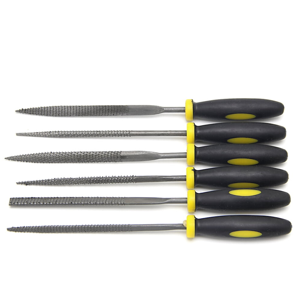 Yauxim File 6Pcs 140Mm Metal Filing Rasp Needle File Wood Tools Hand Woodworking 9071309062953