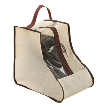 Tall Boot Storage Bag – Dustproof Shoe Organizer with Handle, Compatible with Tall Boots & Shoes (Beige, 11.02x7.87x11.02"H)