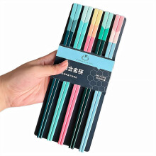 Ensemble de baguettes réutilisables sans BPA, compatibles lave-vaisselle, 5 paires