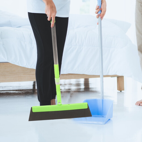 Household Floor Cleaning Squeegee Broom Assorted Colors with Hanging Hole 2