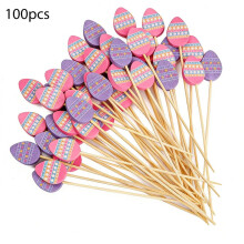 100pcs Easter Cocktail Picks – Bunny & Egg-Shaped Skewers for Fruit, Dessert, Drinks – Spring Party Appetizer Toothpicks