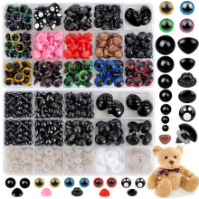 700PCS Crochet Safety Eyes Kit, 6-22mm Mixed Sizes with Spacers, Glitter Noses for Stuffed Animals Amigurumi DIY Teddy Bear Toy Making, Multicolor
