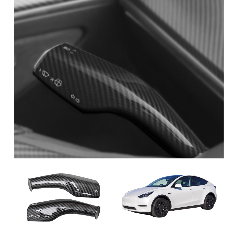 Gear Shift Cover Accessories For 2020-2025 Tesla Y Glossy Carbon Black 9083649340509