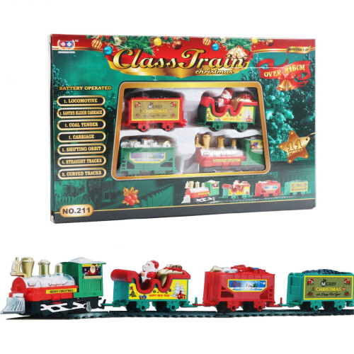 Christmas Tree Train Set with Lights Sound Smoke 1 set