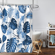 Sprchový závěs s motivem tropické džungle, nepromokavý polyester, 1 kus