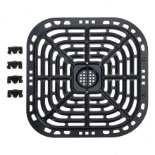 Stainless Air Fryer Grill Plate Tray With Bumpers For Enhancing Air Circulation