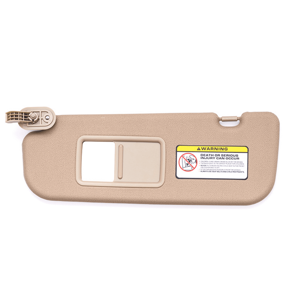 Left Driver Side Sun Visor For Hyundai Elantra 2011-2015 With Mirror, Replacement Oem 852103X000tx-Left- Beige 9425574151643