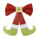 Nœud de Noël brillant rouge et vert, décoration festive 1