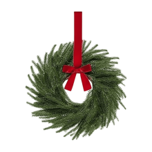 Mini Coroas de Natal para Janela, Estilo Fazenda, Pacote com 6