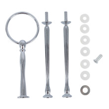 Présentoir à gâteaux à 3 étages, plateau de 32 cm en alliage d'aluminium pour gâteaux, cupcakes et desserts – Accessoires pour mariages et