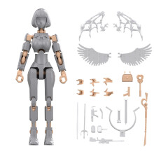 Figurine articulée T13 imprimée en 3D – Lucky13Robot à collectionner, décoration de bureau et cadeau de Noël pour les fans (#8), compatible