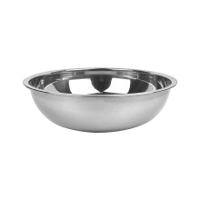 Grand bol mélangeur - 32 x 32 x 8,5 cm, en acier inoxydable, bol de service rond et profond, assiettes de camping rondes pour cuisiner, pâtisser,