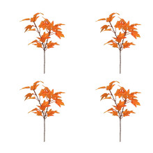 4 feuilles d'érable artificielles simulées, accessoires pour compositions florales
