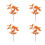 4 feuilles d'érable artificielles simulées, accessoires pour compositions florales 1