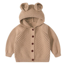 Kids Jacket,Sweater Children Fall Winter Pure Color Knitted Cardigan Coat for Cozy Comfort,Girls Jacket,Z04 Khaki,6-12 Months