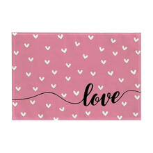 Set de table à motif cœur pour la Saint-Valentin, 45 x 30 cm, décoration de table romantique pour un dîner aux chandelles, décorations de