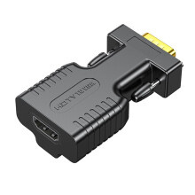 HDMI-kompatibla hona till VGA-hane-konverterare, 3,5 mm kabeladapter, 1080PFHD-videoutgång för PC-bärbar TV-skärmar