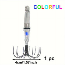 2pc, Squid Jig, Fishing Lure With compatible with Sharp Hook, Night Fishing Bait, 8cm/3.15inch Size, Fish Attracting Light
