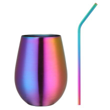 304 Stainless Steel Wine Glass 1 Piece Colorful