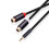 Adaptador Y estéreo de 3,5 mm para RCA duplo banhado a ouro, 30 cm (11,8 polegadas) 5