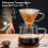 Καφετιέρα Pour Over 750ML, Ανθεκτικό στη θερμότητα από βοριοπυριτικό γυαλί με βάση 3
