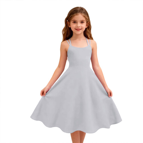 Strapless mini-jurk voor meisjes, wit, maat 120 2