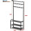 Fritstående metalgarderobe med hylde, sort 1 stk. 7