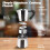Καφετιέρα Moka αλουμινίου 14 φλιτζανιών 700ml, συμβατή με εστίες αερίου/ηλεκτρικές, 2