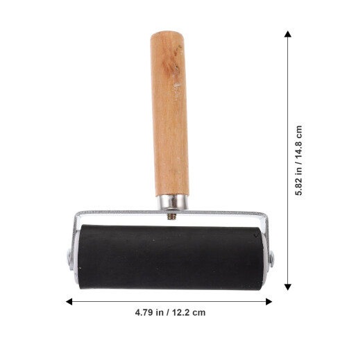 Rubber Roller Brayer Printmaking Craft Projects Ink and Stamping Tools (Black) 1