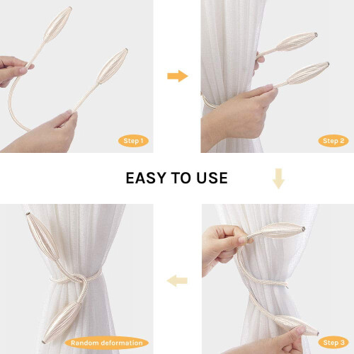 Curtain Tiebacks Clips Creative Window Drape Twist Tie Backs Style Made Curtain Holders Decorative Draperies Holdbacks 1