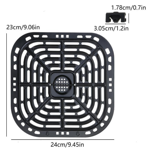 Bandeja para freidora de aire de acero inoxidable con protectores 1