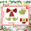 Nœud de Noël brillant rouge et vert, décoration festive 3