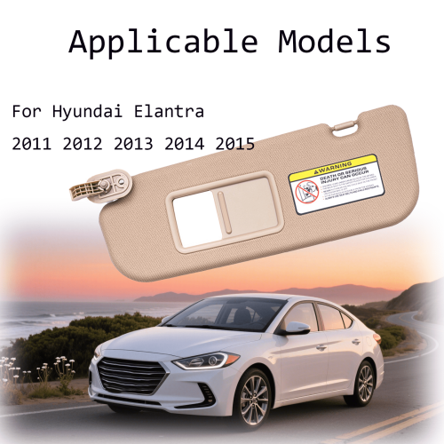 Αριστερό σκίαστρο οδηγού για Hyundai Elantra2011-2015με καθρέφτη, αντικατάσταση 1