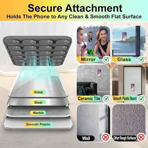 Supporto magnetico per telefono con ventosa – Compatibile con custodie MagSafe, iPhone e Android – per selfie, video e utilizzo a mani libere – 2
