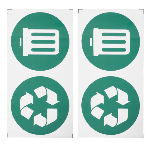 Green PVC Garbage Can Labels for Easy Outdoor Trash Sorting