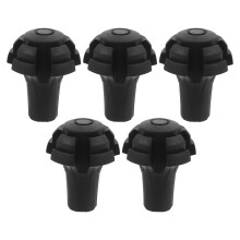 5Pièces Protections Pointe Bâtons Trekking PVC Noir Absorption Chocs