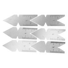 6Pièces Outil De Mesure De Filet Inoxydable Argent Pour Atelier